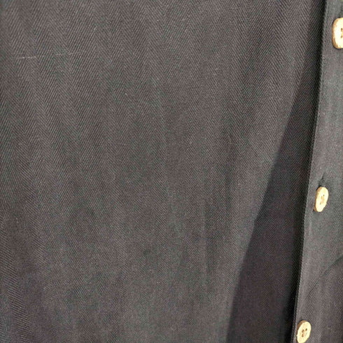 CAFE HAVANA ヘリンボーン シルク オープンカラーシャツ メンズ import:XL