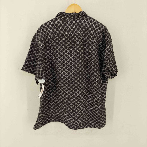 ジーエイチバス G.H.BASS 総柄 リネンレーヨン オープンカラーシャツ メンズ import:XL