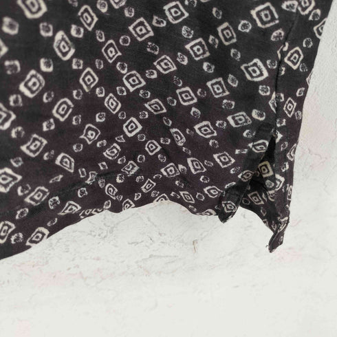 ジーエイチバス G.H.BASS 総柄 リネンレーヨン オープンカラーシャツ メンズ import:XL