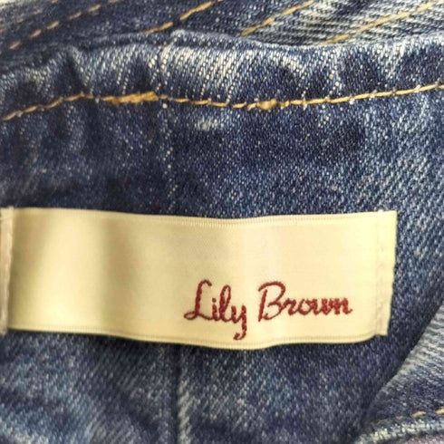 リリーブラウン Lily Brown 19SS サイドライン ステッチ スリット バッククロスデニムスカート レディース JPN:0