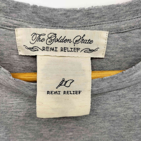 レミレリーフ REMI RELIEF ダメージ加工 スケートボード クルーネックTシャツ メンズ JPN:S