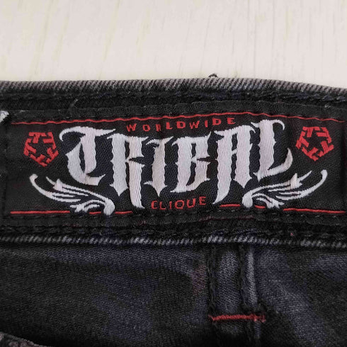tribal gear ポケット刺繍 テーパードデニムパンツ メンズ 32