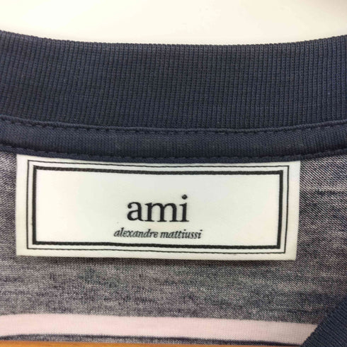 アミアレクサンドルマテュッシ AMI ALEXANDRE MATTIUSSI ポケット ボーダーTシャツ メンズ