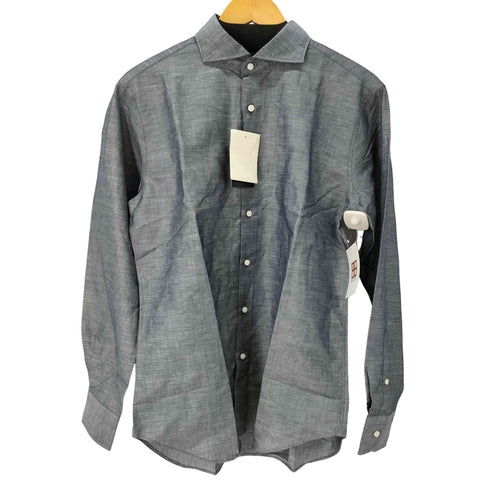 エディフィス EDIFICE L/S リネン混シャツ メンズ import:L