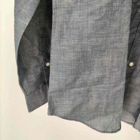 エディフィス EDIFICE L/S リネン混シャツ メンズ import:L