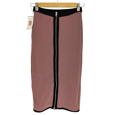 ザラ ZARA モノグラム柄 フロントジップ タイト スカート レディース JPN:M