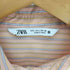 ザラ ZARA コットン ポリ フラップポケット L/S ストライプ シャツ レディース import:L