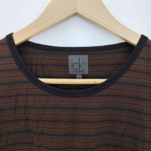 シーケーカルバンクライン ck Calvin Klein ボーダー クルーネック Tシャツ メンズ 4L