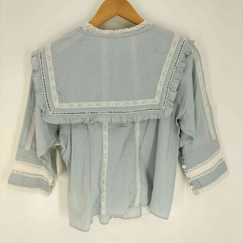 ビームスボーイ BEAMS BOY 20SS ヴィンテージ レース デタッチカラー 7分袖シャツ レディース ONE SIZE