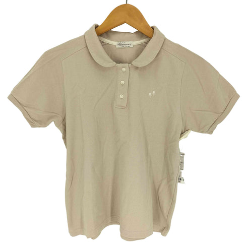 サリースコット Sally Scott 丸襟 チビ襟 ワンポイントロゴ S/S 鹿の子 ポロシャツ レディース import:M