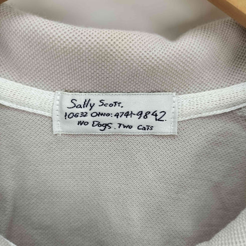 サリースコット Sally Scott 丸襟 チビ襟 ワンポイントロゴ S/S 鹿の子 ポロシャツ レディース import:M