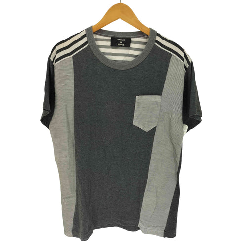 カバンドズッカ CABANE de ZUCCa マルチストライプ クレイジーパターン 切替 Tシャツ メンズ JPN:M