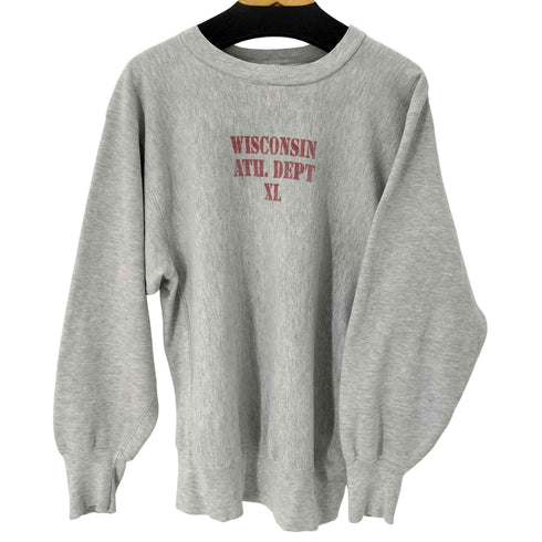 チャンピオン Champion 90S 刺繍タグ USA製 REVERSE WEAVE プリントクルーネックスウェット メンズ JPN:XL