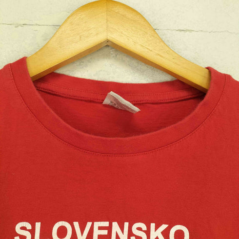 SLOVENSKO フロントプリントクルーネックTシャツ メンズ JPN:L