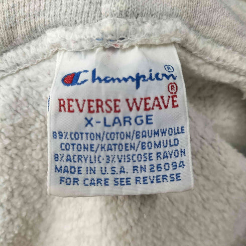 チャンピオン Champion 90S USA製 REVERSE WEAVE 刺繍タグ フロントプリントプルオーバーパーカー メンズ JPN:XL