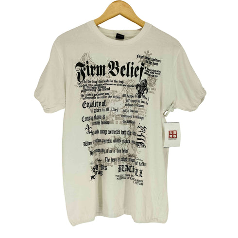 オールドイングリッシュプリントクルーネックTシャツ Y2K メンズ JPN:L
