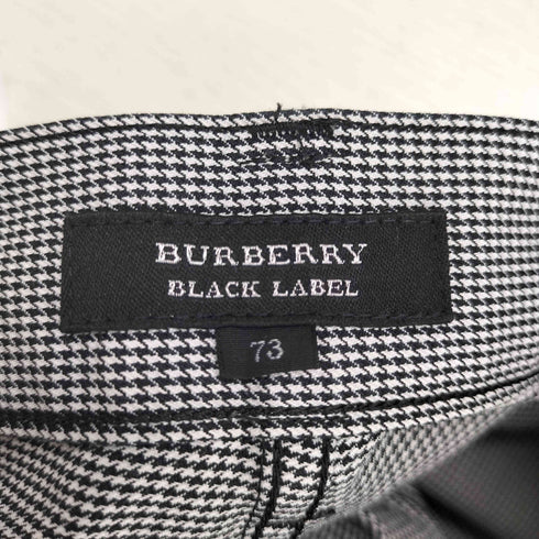バーバリーブラックレーベル BURBERRY BLACK LABEL 千鳥格子柄 スラックス パンツ メンズ 73