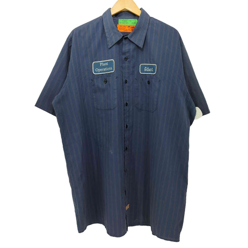 レッドキャップ RED KAP ワッペン付きビッグサイズS/S ワークシャツ メンズ XXL