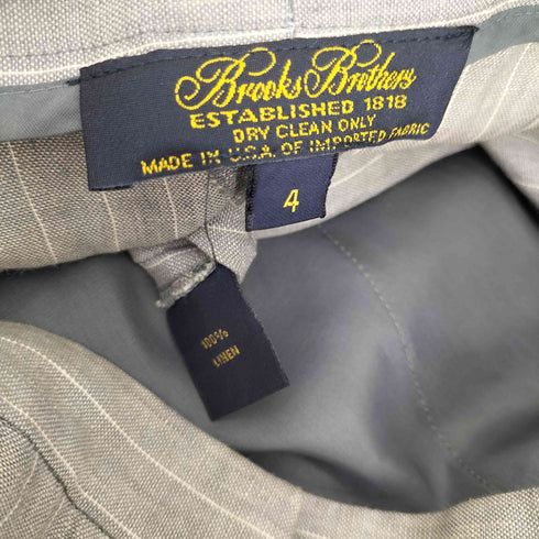 ブルックスブラザーズ BROOKS BROTHERS 80-90S USA製 チョークストライプ リネン スラックス パンツ メンズ 4