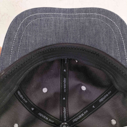 アンドワンダー and wander dry denim cap メンズ FREE