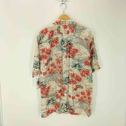 ランズエンド LANDS END 00s 100%レーヨン 開襟 アロハシャツ メンズ JPN:L
