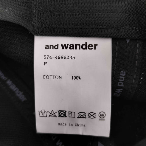 アンドワンダー and wander COTTON TWILL CAP メンズ FREE