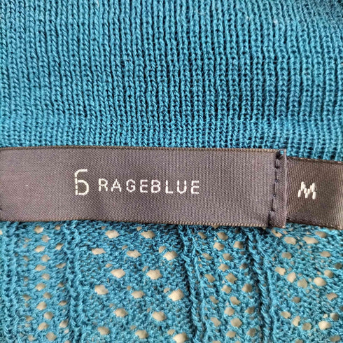 レイジブルー RAGEBLUE 透かし編みニットシャツカーディガン メンズ JPN:M