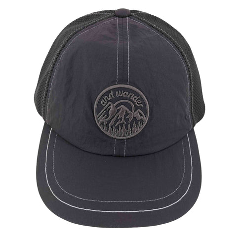 アンドワンダー and wander back mesh cap メンズ FREE