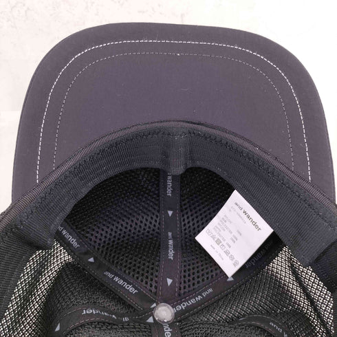 アンドワンダー and wander back mesh cap メンズ FREE