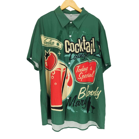COCKTAIL JOUNGE 総柄シャツ BIG SIZE メンズ 3XL