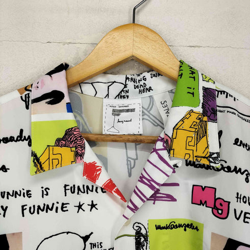 マークゴンザレス Mark Gonzales アート柄開襟アロハシャツ BIG SIZE メンズ XL