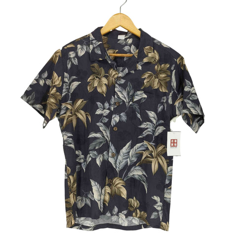 PALMWAVE HAWAII ボタニカル柄コットンアロハシャツ メンズ S
