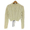 ザラ ZARA Cable knit open back sweater オープン バック ケーブル ニット セーター レディース import:S