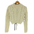 ザラ ZARA Cable knit open back sweater オープン バック ケーブル ニット セーター レディース import:S