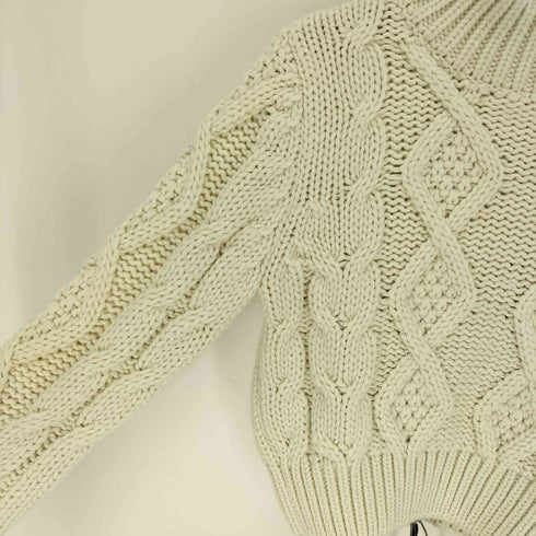 ザラ ZARA Cable knit open back sweater オープン バック ケーブル ニット セーター レディース import:S