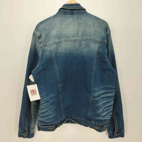 SMOKE RISE DNM CO. クラッシュ デニム トラッカー ジャケット メンズ import:L