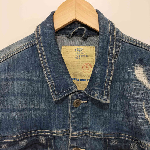 SMOKE RISE DNM CO. クラッシュ デニム トラッカー ジャケット メンズ import:L