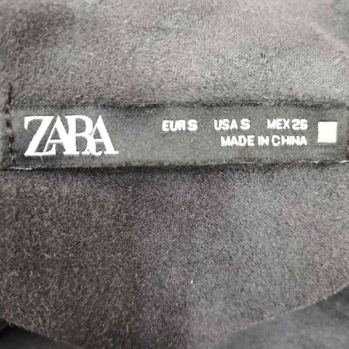 ザラ ZARA Vネック フェイクスエードワンピース レディース import:S