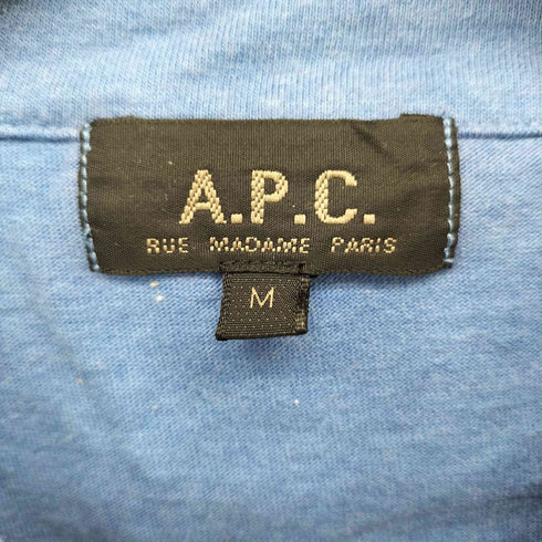 アーペーセー A.P.C. 00S ロゴ刺繍 ポロシャツ メンズ import:M