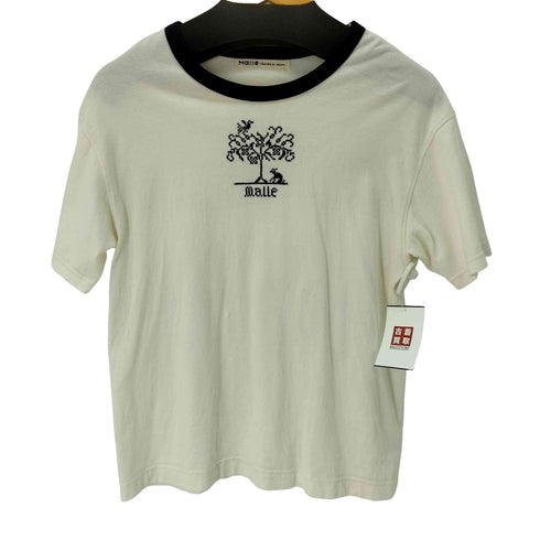 マルシャンブルドゥシャーム Malle chambre de charme 40/2天竺Tree刺繍Tシャツ レディース FREE