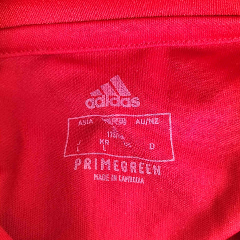アディダス adidas PRIMEGREEN ロゴプリント ストライプ サッカーゲームシャツ メンズ JPN:L