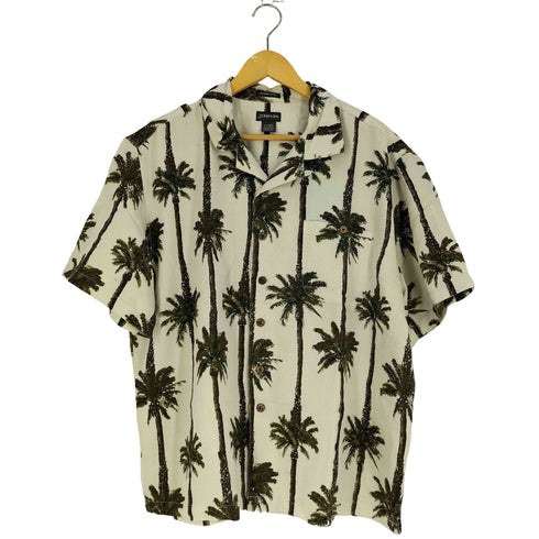 セントジョンズベイ STJOHNS BAY ISLAND STYLE ツリー柄 レーヨンポリ オープンカラーシャツ アロハシャツ メンズ import:XL