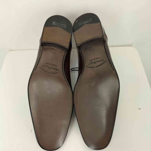 サルヴァトーレフェラガモ Salvatore Ferragamo ウィングチップ ステッチドフルブローグ 外羽根 ビジネスシューズ メンズ UK:7.5