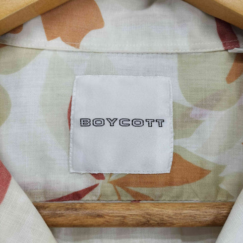 ボイコット BOYCOTT ボタニカル柄コットン開襟アロハシャツ メンズ 2
