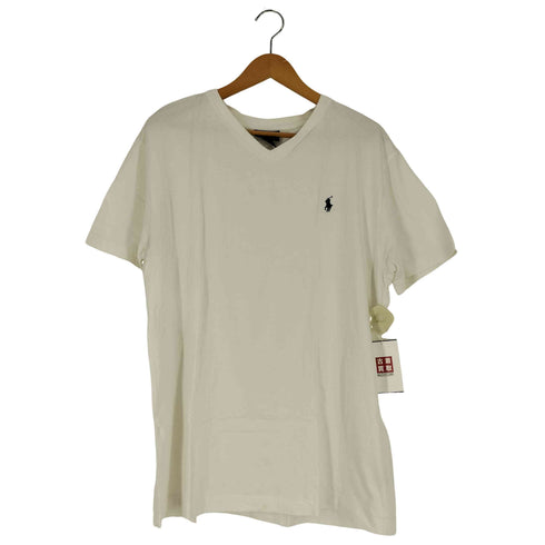 ポロバイラルフローレン Polo by RALPH LAUREN ポニー刺繍 Vネック Tシャツ メンズ import:L