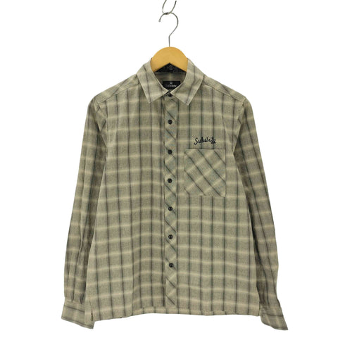 サブサエティ Subciety ペイズリー柄切替チェックシャツ メンズ JPN:S