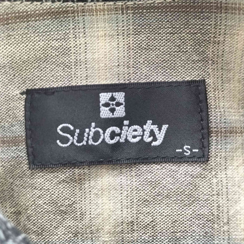 サブサエティ Subciety ペイズリー柄切替チェックシャツ メンズ JPN:S