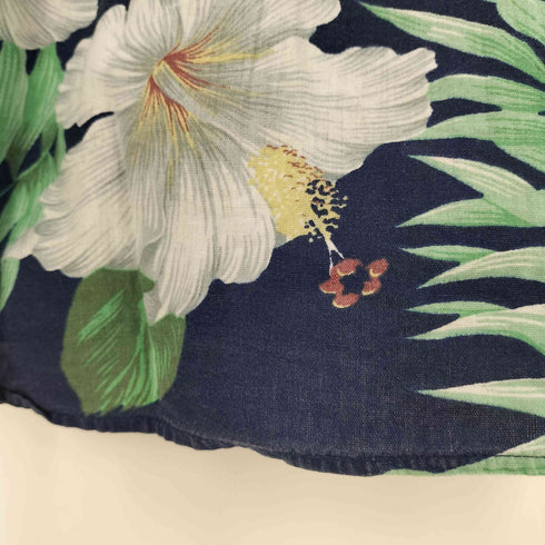 Stitch HAWAIIAN 花柄 コットン アロハシャツ メンズ import:XL