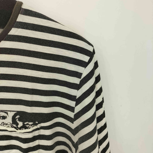 ヘルス HEALTH ボーダー ポケット L/S Tシャツ メンズ import:M