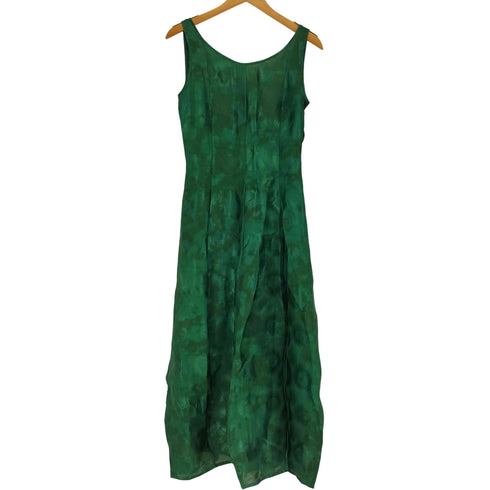 エトロ ETRO 80-90S シルク マーブル柄 ノースリーブ ドレス ワンピース レディース EUR:42